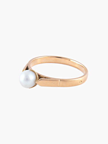 Bague Bague Ancienne Or Jaune Perle 58 Facettes