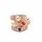 Bague 57 Trio de bagues or jaune diamants pierres de couleur 58 Facettes