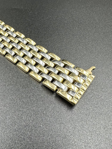 Bracelet CARTIER - Collection Maillons Panthère, bracelet vintage or et acier 58 Facettes