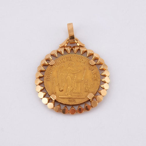 Pendentif Pendentif Pièce 20 francs or 58 Facettes JB14