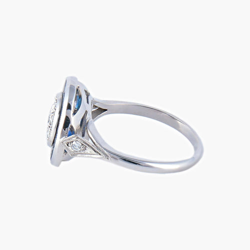Bague Bague style Art Déco Diamants Saphirs 58 Facettes