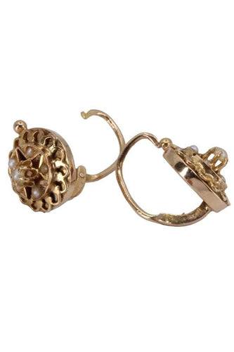 Boucles d'oreilles DORMEUSES NAPOLÉON III PERLES FINES 58 Facettes 057941