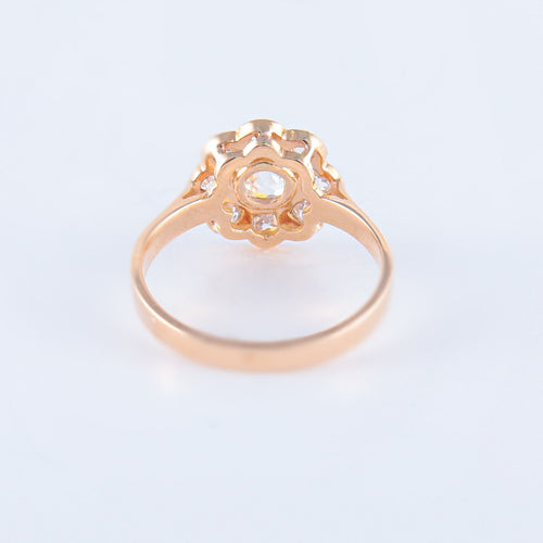 Bague Bague Marguerite Or rose Diamants 58 Facettes