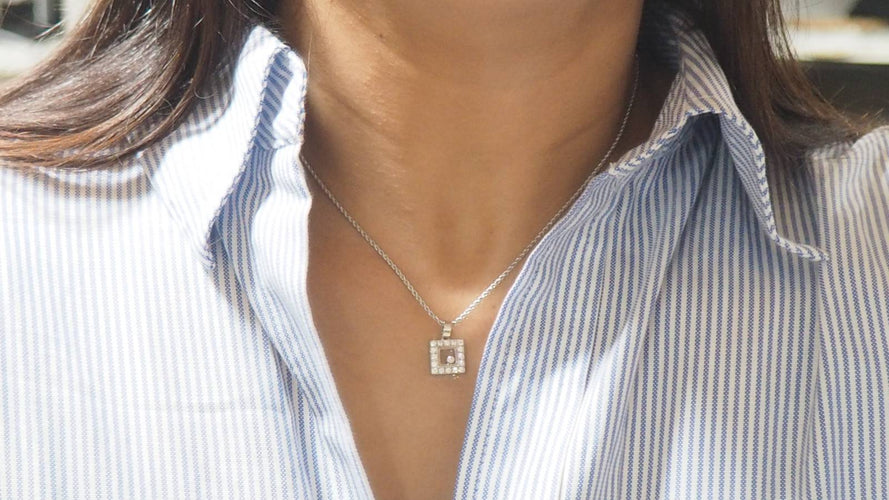 Collier Pendentif Chopard Happy Diamonds 58 Facettes