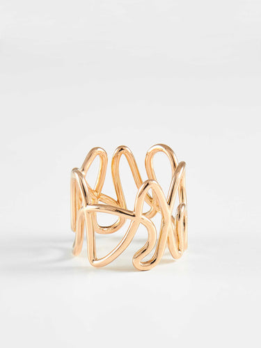 Bague 55 Repossi - Bague "White Noise" en or rose 58 Facettes