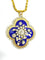 Collier Parure Napoléon lll or jaune, diamants, perles fines et décor émail bleu 58 Facettes