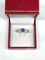 Bague Bague or blanc saphir ovale et diamants 58 Facettes