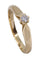 Bague 52 Solitaire or blanc, diamant 0.10 carat 58 Facettes 079751