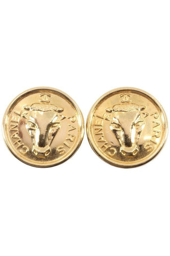 Boucles d'oreilles CHANEL - Boucles d'oreilles métal doré 58 Facettes 065921
