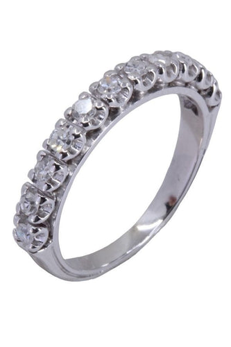 Bague 53 DEMI-ALLIANCE DIAMANTS 58 Facettes 072161