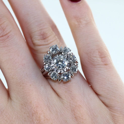 Bague 50 Bague marguerite en diamants 58 Facettes