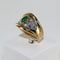 Bague BAGUE EMERAUDE ET PAVAGE DIAMANTS 58 Facettes