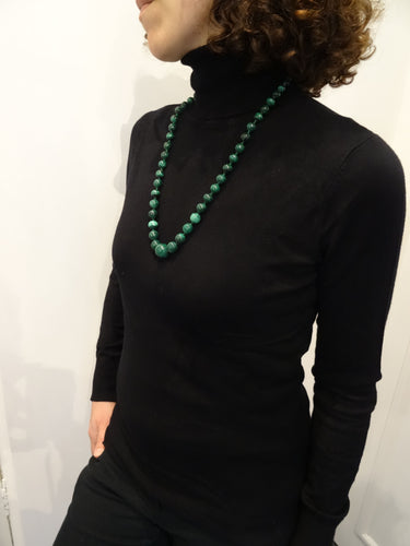 Collier Collier en malachite en chute 58 Facettes