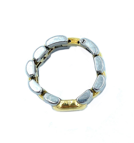 Bague Chopard. Collection Happy Diamonds, bague or jaune et acier 58 Facettes