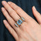 Bague 55 Bague Tank spinelle Verneuil et diamants 58 Facettes 455