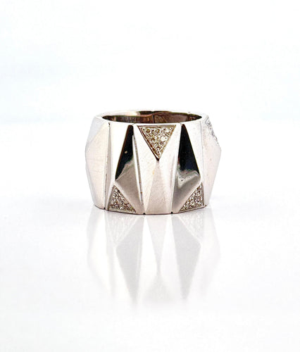 Bague Bague Versace en or blanc et diamants 58 Facettes