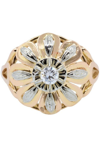 Bague SOLITAIRE DIAMANT ANNÉES 50' 58 Facettes 041011