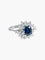 Bague 57 Bague Marguerite Saphir et Diamants 58 Facettes