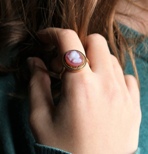 Bague Bague Camée cornaline 58 Facettes 424