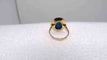 Bague 54 Bague or jaune et turquoise 58 Facettes 11160