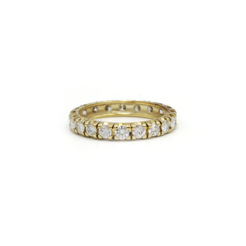 Bague 57 Alliance américaine en Or jaune & Diamants 58 Facettes 230056SP