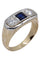 Bague BAGUE ART DÉCO SAPHIR CALIBRÉ ET DIAMANTS 58 Facettes 059591