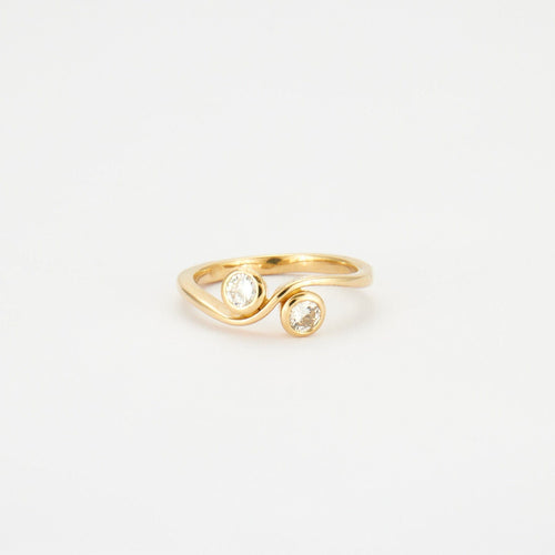 Bague 50 Bague Toi & Moi en Or jaune, diamants 58 Facettes