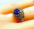 Bague 51 Bague saphir non chauffé  diamants Epoque 19ème siècle. 58 Facettes AB271