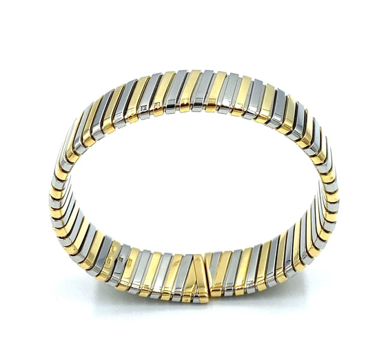 Bracelet BVLGARI. Bracelet Tubogas ors 18K 58 Facettes
