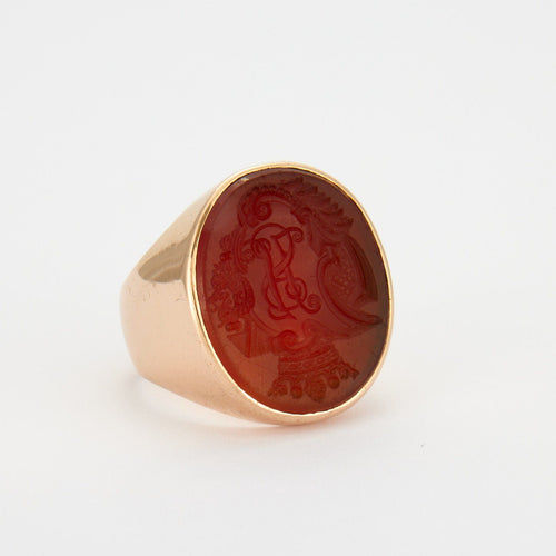 Bague 63 Bague Chevalière Cornaline 58 Facettes 332.25