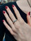Bague 56 Bague demi-alliance Or blanc Diamant 58 Facettes 077621