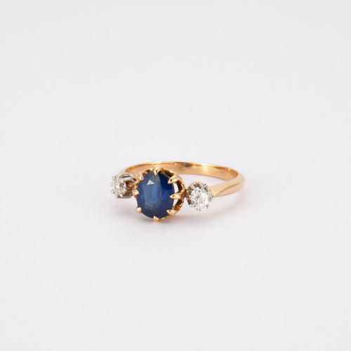 Bague 53 Bague Trilogie Saphir Diamants 58 Facettes