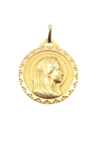 Pendentif MÉDAILLE VIERGE SIGNÉE "E.DROPSY" 58 Facettes 042091