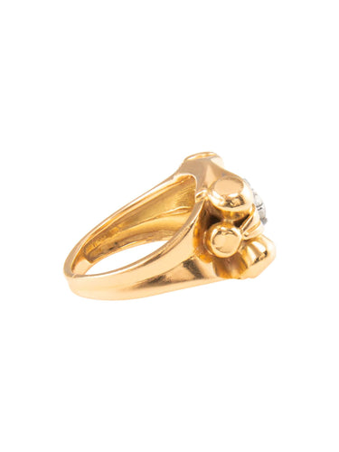 Bague Bague Or jaune et Diamant 58 Facettes