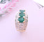 Bague 55 Bague Emeraudes, Diamants et Or 58 Facettes AA 1540