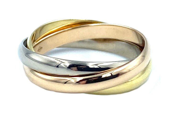 Bague Cartier. Collection Trinity, alliance 3 ors PM 58 Facettes