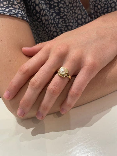 Bague BAGUE MODERNE PERLE 58 Facettes 052651