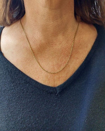 Collier CHAINE MAILLE FORÇAT OR 58 Facettes 076601