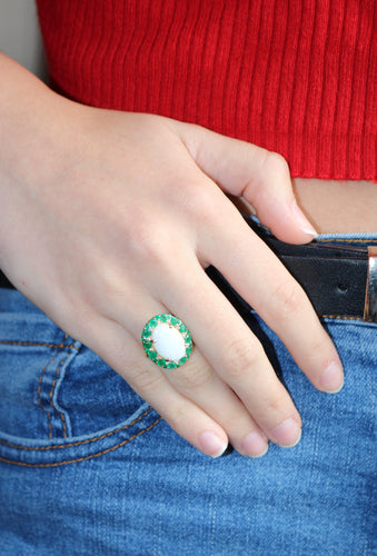 Bague 53 Bague marguerite Opale 58 Facettes 420