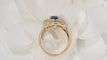 Bague 54 Bague Jupe Or Jaune Saphir Ovale Diamants 58 Facettes 31736