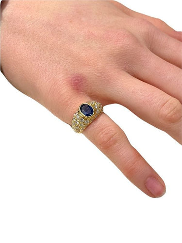 Bague BAGUE JONC SAPHIR ET DIAMANTS 58 Facettes 045771