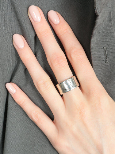 Bague Bague Hermès - Modèle Eclipse Ruban en Argent 58 Facettes