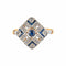 Bague 53 Bague Losange Saphirs Diamants 58 Facettes