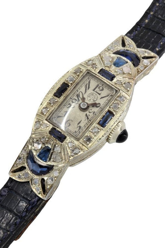Montre MONTRE ART-DÉCO SAPHIRS ET DIAMANTS 58 Facettes 051061