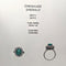 Bague 57 Bague Pompadour or blanc Emeraude et diamants 58 Facettes