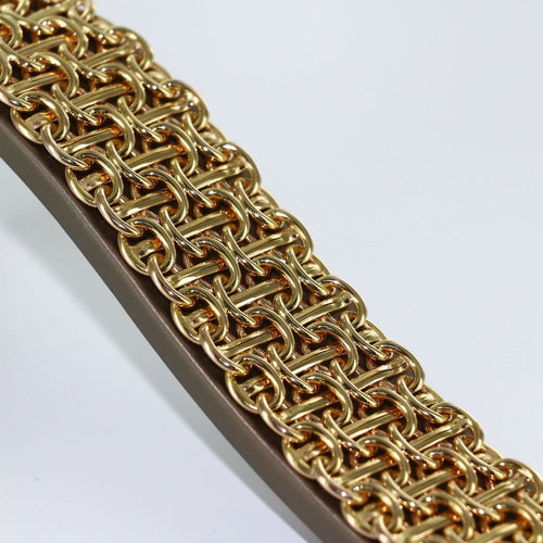 Bracelet Bracelet manchette tout or en maille 58 Facettes