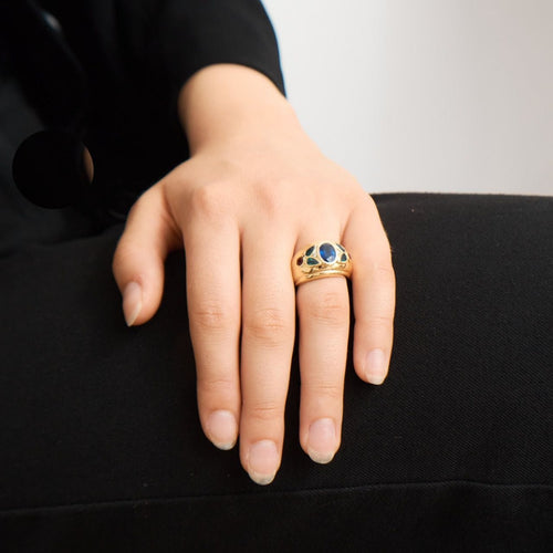 Bague 50 Bague Saphir Emeraudes & Rubis 58 Facettes ALGU12