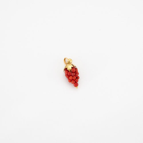 Pendentif Pendentif or jaune, corail 58 Facettes