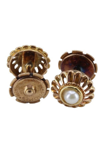 Boucles d'oreilles CLOUS ANCIENS PERLES 58 Facettes 059461