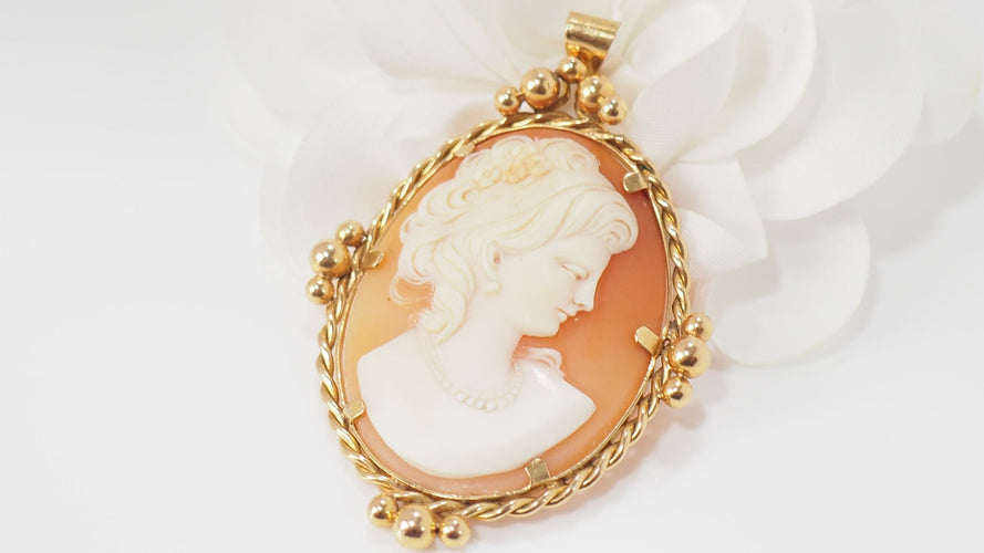 Pendentif Pendentif Important  Or Jaune Et Camée 58 Facettes 31740